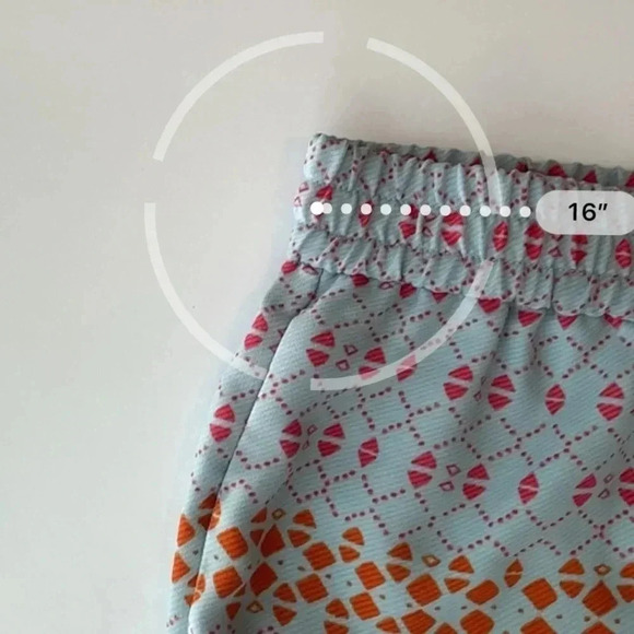 AQUA Geometric Print Blue Shorts - Picture 7 of 8